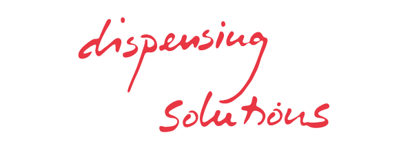 Logo der Geschäftsausrichtung ‚dispensing solution‘ von H. Sigrist & Partner AG, dargestellt als schlichte Wortmarke.