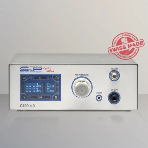 C100-4.0® Kompaktsteuerungssystem mit volldigitalem Dosiergerät und manuellem Druckregulierungsventil ohne Hysterese.