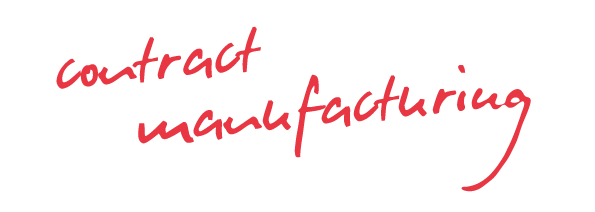Logo der Geschäftsausrichtung ,contract manufacturing‘ von H. Sigrist & Partner AG, dargestellt als schlichte Wortmarke.